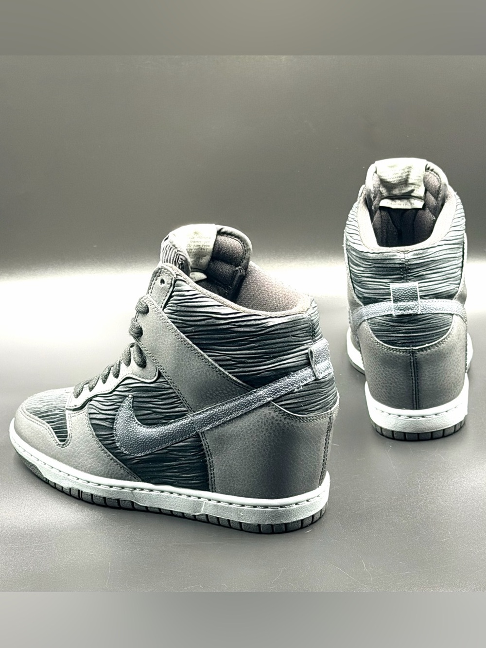 Nike Wmns Dunk Sky High Hidden Wedge 'Black Metallic Hematite'